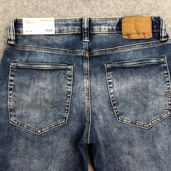 American Eagle Mens Jeans 30x32 Slim Straight Classic Next Level Airflex Flex - Picture 4 of 15